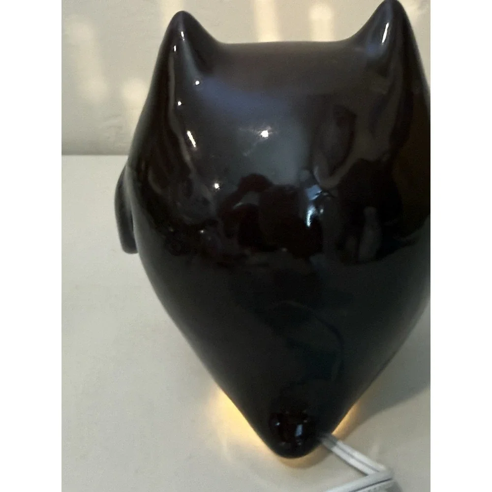 Vintage Black Pink Owl Night Light Dresser Lamp Bright Whoot Owl